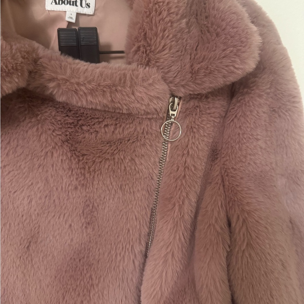Revolve Teddy Jacket In Blush - image 4
